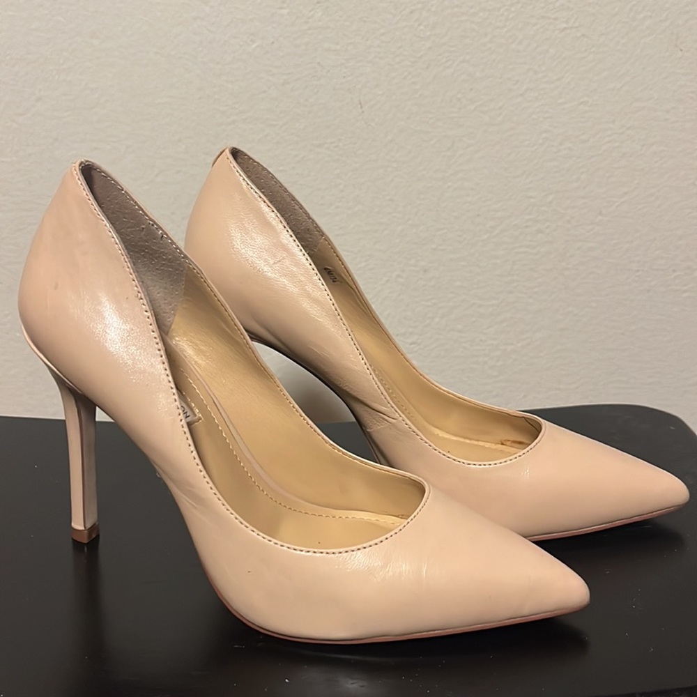 Bcbgeneration Nude Leather Pointed Toe Heels - image 4